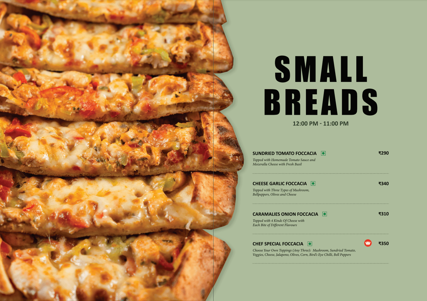 Meloghrano sandwiches menu