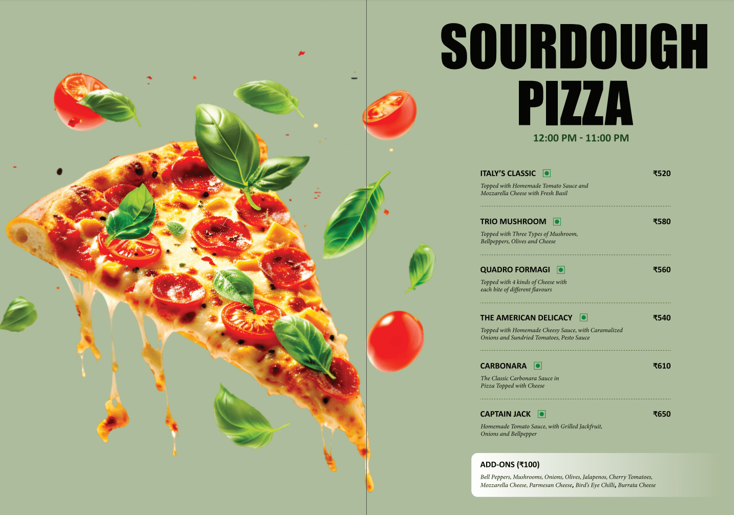 Meloghrano sandwich options